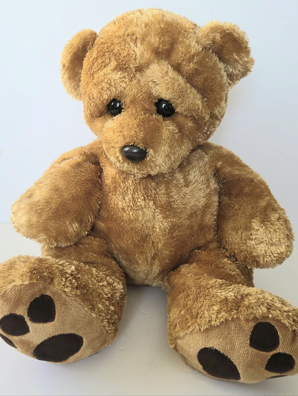 AURORA WOE SAD EYES GOLDEN BROWN PLUSH BEAR 18" STUFFED ANIMAL